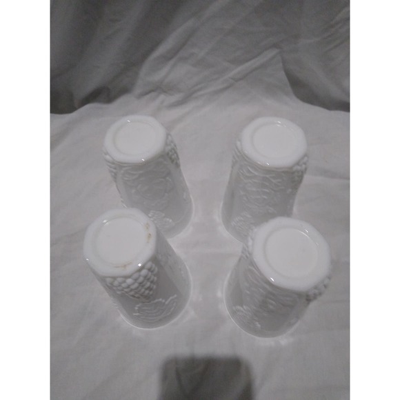 Indiana harvest grape milk glass tumblers (set of 4) - Picture 4 of 4